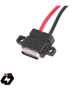 کانکتور USB Type-C مادگی روپنلی پیچ خور 180 درجه