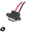 کانکتور USB Type-C مادگی روپنلی پیچ خور 180 درجه