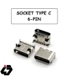 کانکتور Type-C مادگی 6pin با هولدر 4 پایه