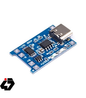 ماژول شارژر باتری لیتیومی 1 آمپر TP4056 دارای محافظ با ورودی USB TYPE-C