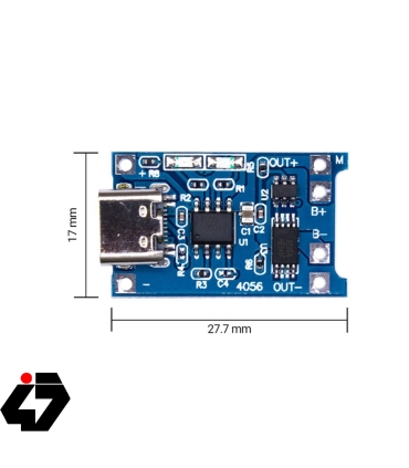 ماژول شارژر باتری لیتیومی 1 آمپر TP4056