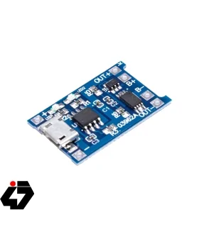شارژر 5V 1A میکرو USB باتری های لیتیومی TP4056 به همراه محافظ