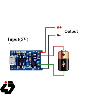 شارژر 5V 1A میکرو USB باتری های لیتیومی TP4056