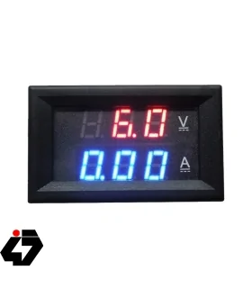 ولتمتر و آمپرمتر روپنلی دو رنگ قرمز و آبی