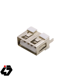 کانکتور USB-A مادگی ایستاده کوتاه 10mm رنگ سفید