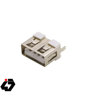 کانکتور USB-A مادگی ایستاده کوتاه 10mm رنگ سفید