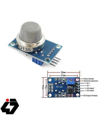 قیمت ماژول تشخیص آلودگی هوا MQ-135