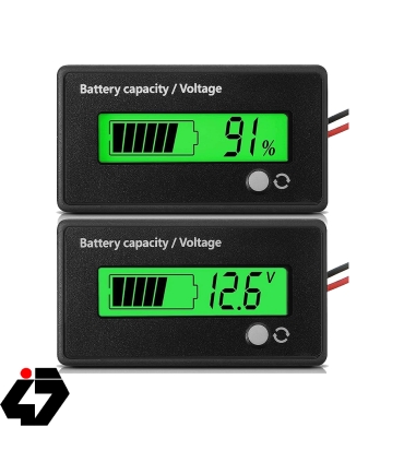 نمایشگر سطح شارژ و ظرفیت باتری رو پنلی 12 تا 48 ولت