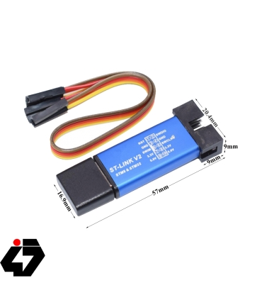 قیمت پروگرامر کوچک ST-Link V2 ویژه میکروهای STM8 و STM32