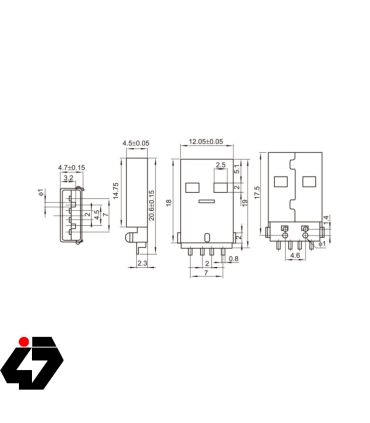 کانکتور USB-A نری SMD با طراحی فشرده و عملکرد بالا
