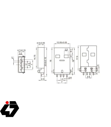 کانکتور USB-A نری SMD با طراحی فشرده و عملکرد بالا