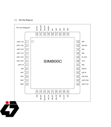 ماژول GSM/GPRS/Bluetooth SIM800C