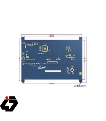 قیمت نمایشگر 7 اینچ لمسی دارای ورودی HDMI مناسب برای انواع برد های دارای پورت HDMI شرکت WAVESHARE
