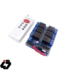 فرستنده گيرنده 6 کاناله راديويي با ريموت کد فيکس