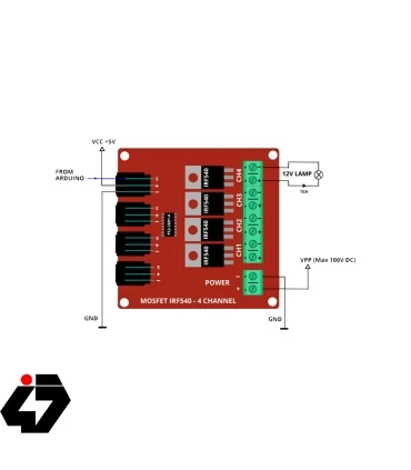 ماژول سوئیچ ماسفت ایزوله IRF540