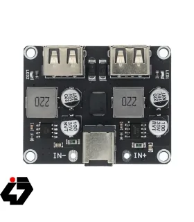 ماژول کاهنده ولتاژ DC و شارژ 2 خروجی USB با پشتیبانی از شارژ سریع QC3.0