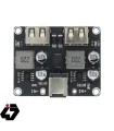ماژول کاهنده ولتاژ DC و شارژ 2 خروجی USB با پشتیبانی از شارژ سریع QC3.0 مدل XFW-KC42-2