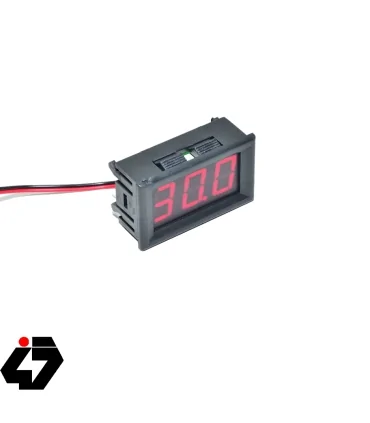 ولت متر پنلی بزرگ قابدار قرمزDC-0.56 (سه سیم)
