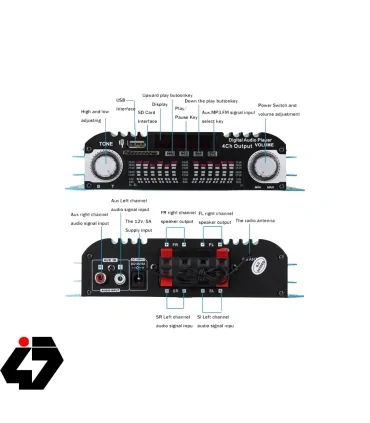 آمپلي فاير دوبل 80W فلش خور مدل ST-997