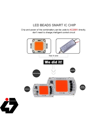LED COB مخصوص رشد گیاه 50W 220V