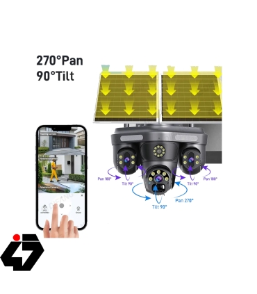 قیمت مینی اسپید دام سه لنز سیم کارتی سولار (پنل خورشیدی) 3مگاپیکسل اوکم پرو O-KAM Pro
