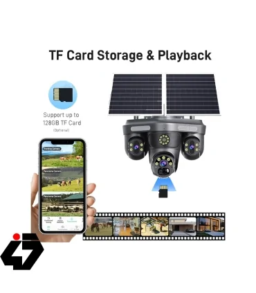 مینی اسپید دام سه لنز سیم کارتی سولار (پنل خورشیدی) 3مگاپیکسل O-KAM Pro