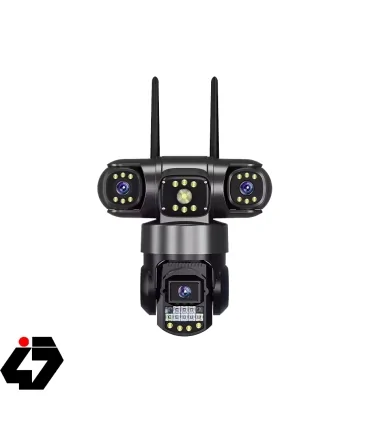 دوربین سیمکارتی ۳ لنز چرخشی بدون نقطه کور v380 pro