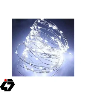 ریسه LED مفتولی سفید مهتابی دو متری مدل باتری قلمی