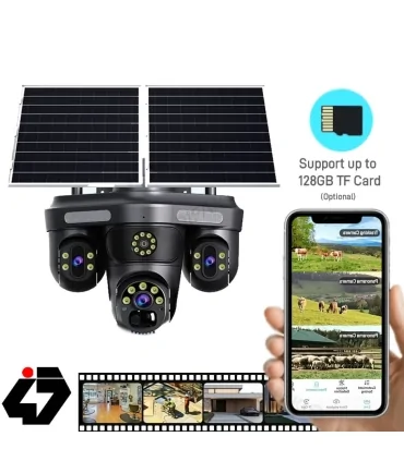 دوربین سه لنز چرخشی سیم‌کارتی مخصوص باغ و ویلا