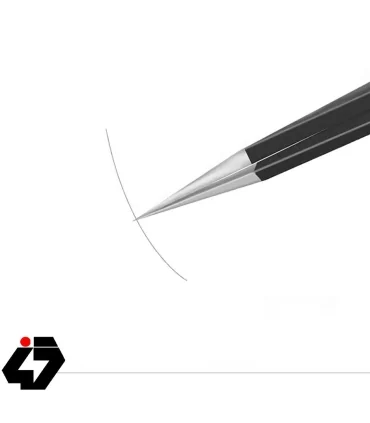 پنس RELIFE ESD-11 نوک صاف با روکش مشکی ضد الکتریسیته ساکن