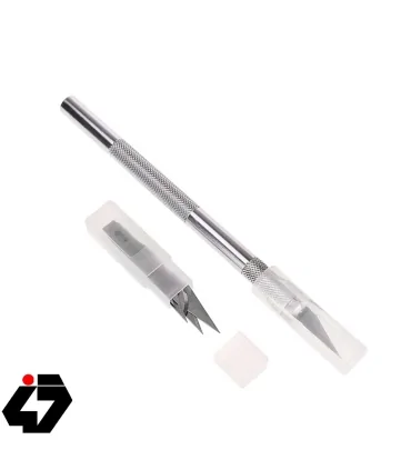 کاتر قلمی حرفه‌ای با 6 تیغ یدک