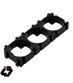 براکت پلاستیکی 3 تایی نگهدارنده باتری 18650 مشکی