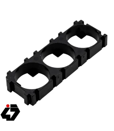 براکت پلاستیکی 3 تایی نگهدارنده باتری 18650 مشکی