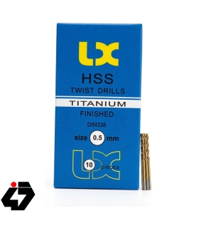 مته سایز 0.5mm تیتانیومی برند LX طلایی