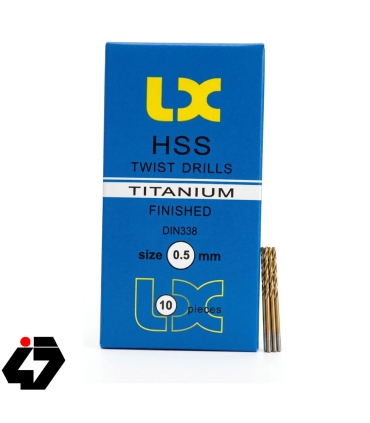 مته سایز 0.5mm تیتانیومی برند LX طلایی