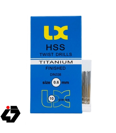 مته سایز 0.6mm تیتانیومی برند LX طلایی