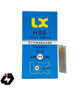 مته سایز 0.8mm تیتانیومی برند LX طلایی
