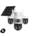 دوربین چرخشی سیمکارتی با پنل خورشیدی 3 لنز قابل تنظیم 5 مگاپیکسل V380 Pro