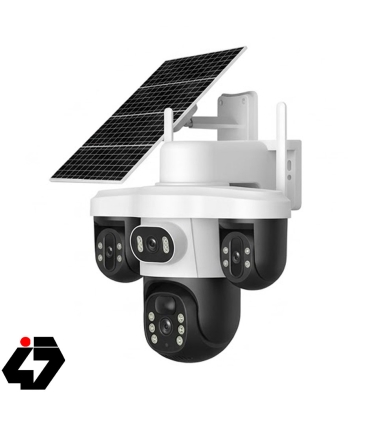 دوربین چرخشی سیمکارتی با پنل خورشیدی 3 لنز  V380 Pro