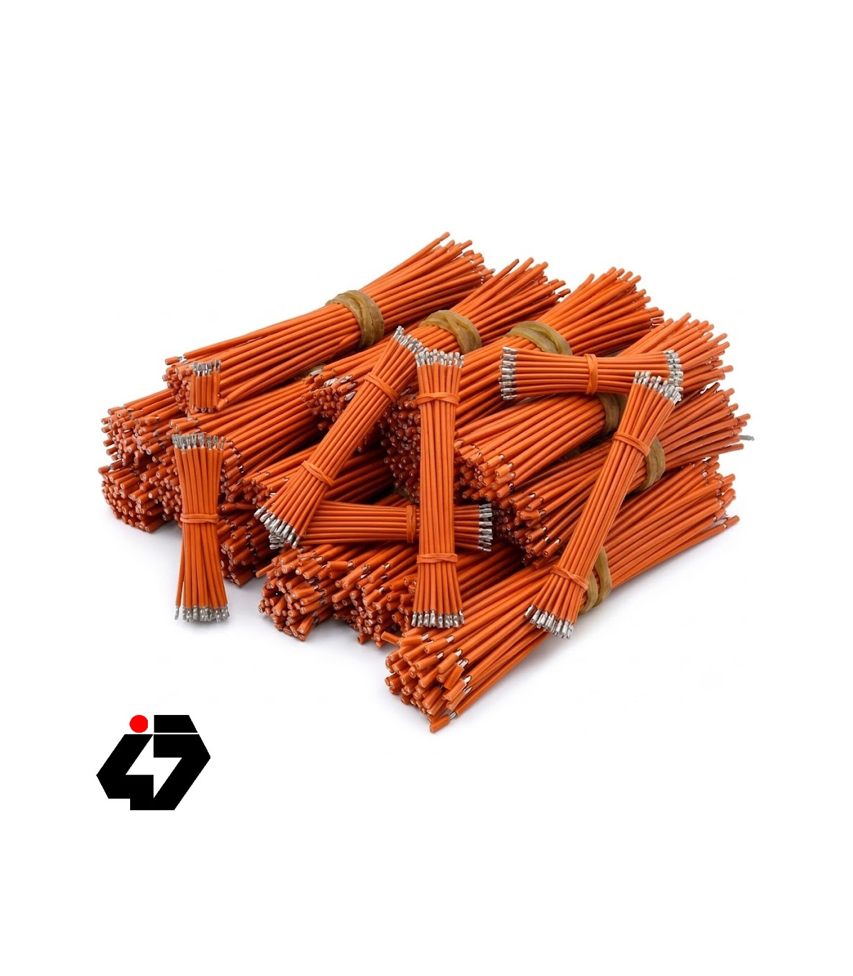 سیم افشان سایز 0.25 نارنجی طول 10 سانتیمتر دو سر لخت ( بسته 50 تایی )