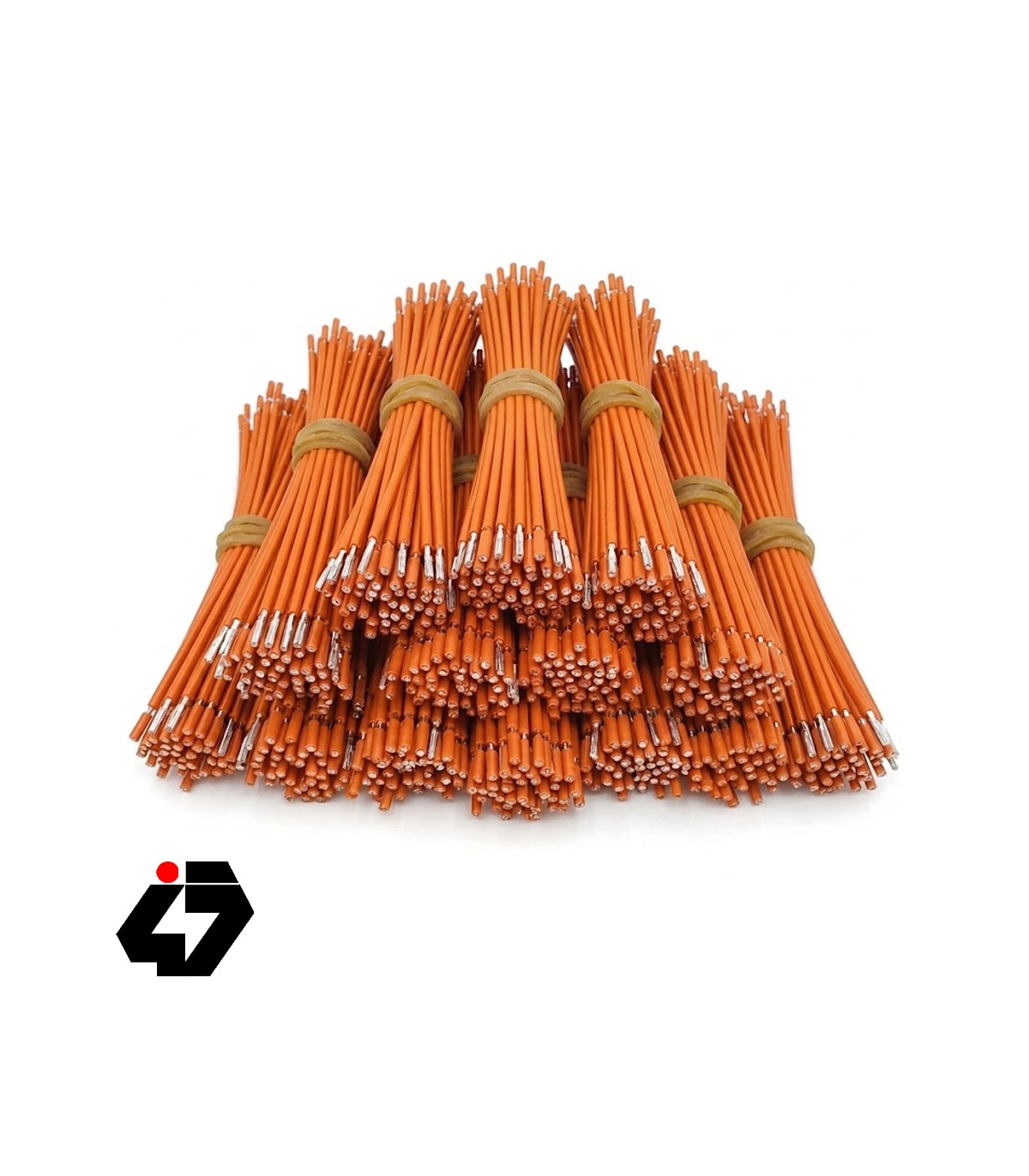 سیم افشان سایز 0.25 نارنجی طول 10 سانتیمتر دو سر لخت
