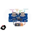قیمت ماژول ساخت پاوربانک دارای دو خروجی 5V 1A - 2A USB
