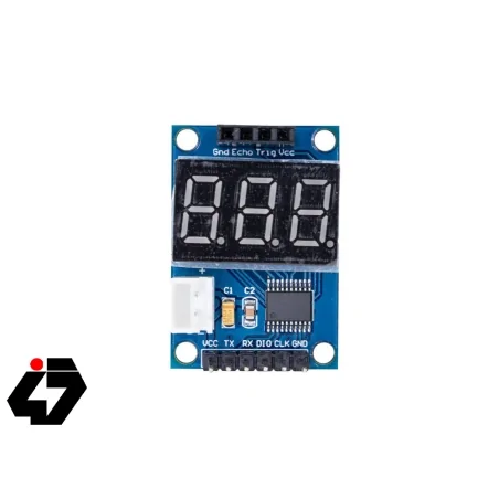 برد راه انداز ماژول اولتراسونیک SR04 با نمایشگر سون سگمنت