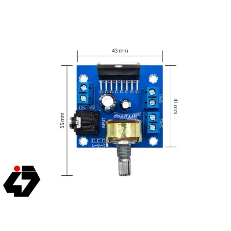 قیمت ماژول آمپلی فایر 2X30W با تراشه TDA7377 ایرانیک