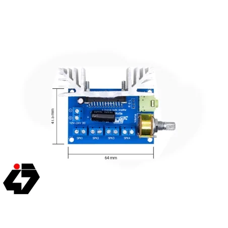 قیمت ماژول آمپلی فایر 4x45W با تراشه TDA7388 ایرانیک